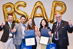 In today’s feature photo, from l to r, giving the thumbs up for the 2017 edition of the Baxter Student Ambassador Program are: Seneca’s Sean Price; WestJet Vacations’ director of product, Dave Cecco; Jessica Turda, Seneca College’s BSAP Ambassador; Jenny Kim, Sheridan College’s BSAP Ambassador; and Roger Halfacre of Sheridan College
